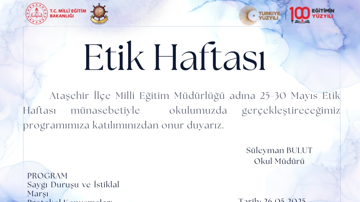 ETİK HAFTASI PROGRAMI